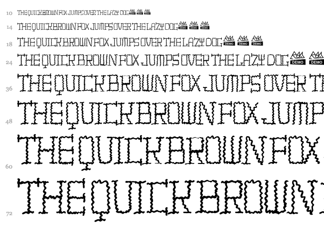 Tiritona font waterfall